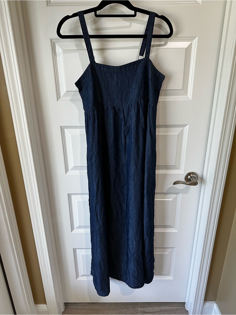 NATURAL LIFE,Navy,Maxi,Sundress, Wide Straps, 100% Lycocell, Right side slit; Ne